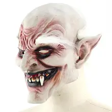 Взрослый костюм рога маска белый-browed старый демон Хэллоуин ужас Дьявол маска вампира дом с привидениями злой убийца