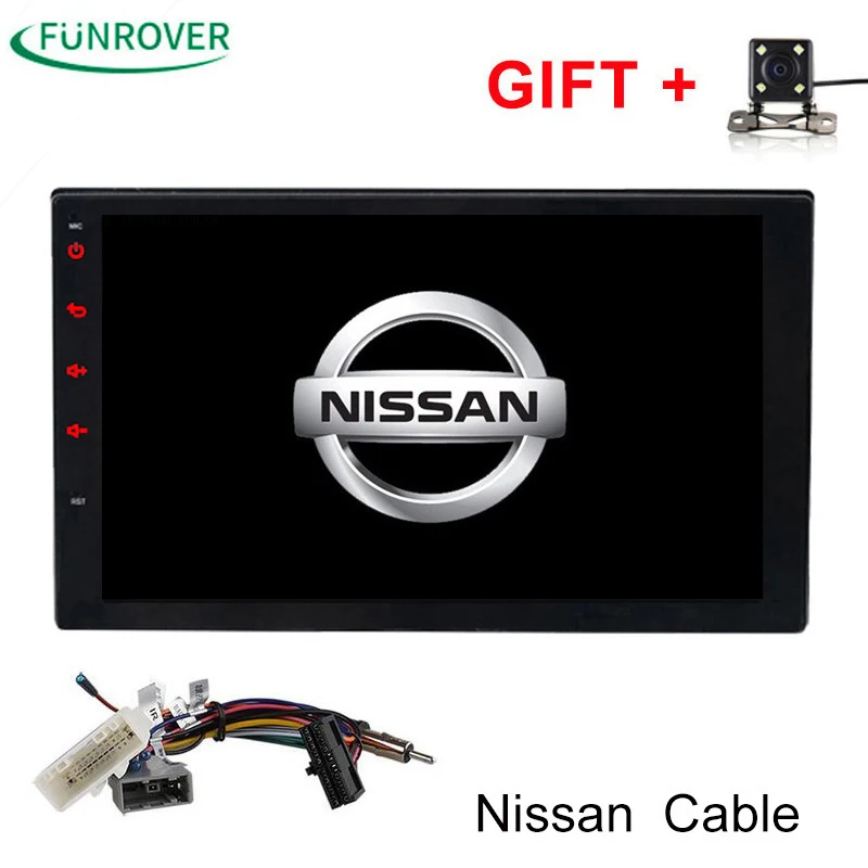 Funrover 2กรัม+ 32กรัม2 Din AndroidรถดีวีดีสำหรับNissan Qashqai X-t rail Almera