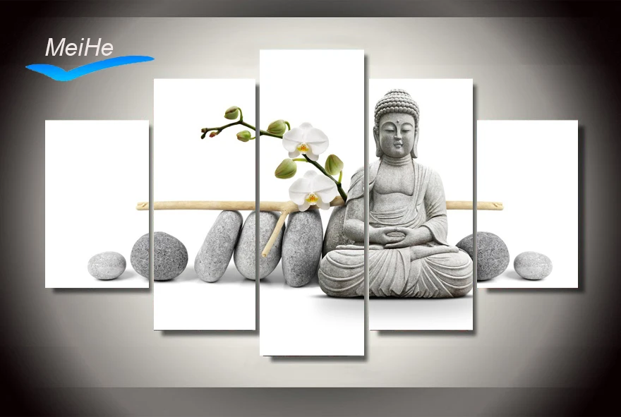 Framed Printed Buddha statue Painting wall art room decor print poster