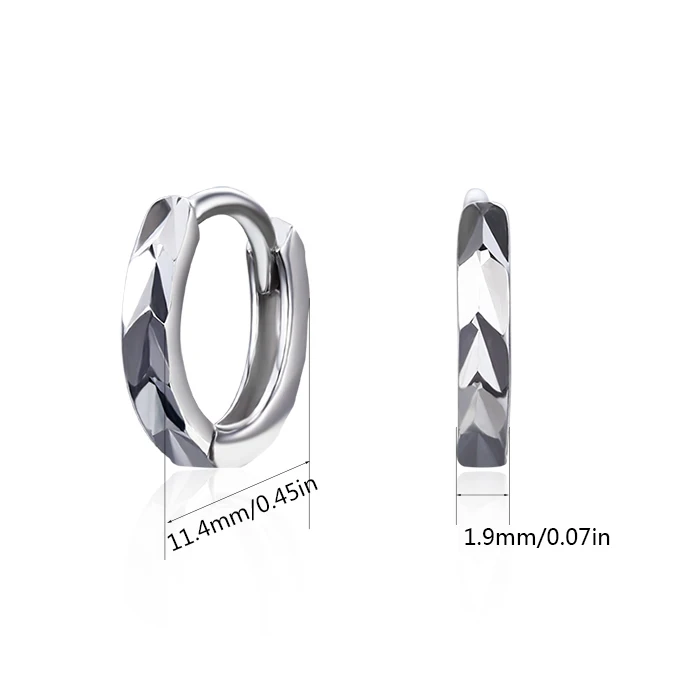 925 Sterling Silver Cut Arrow Mini Loop Huggies Circle Small Hoop Earrings For Women Mens Children Girls Kids Jewelry Aros Artes