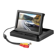 5 Inch 2 Video Input Foldable HD Car Rear View Monitor Reserving Digital LCD TFT Color Display Screen Vehicle Rearview Camera