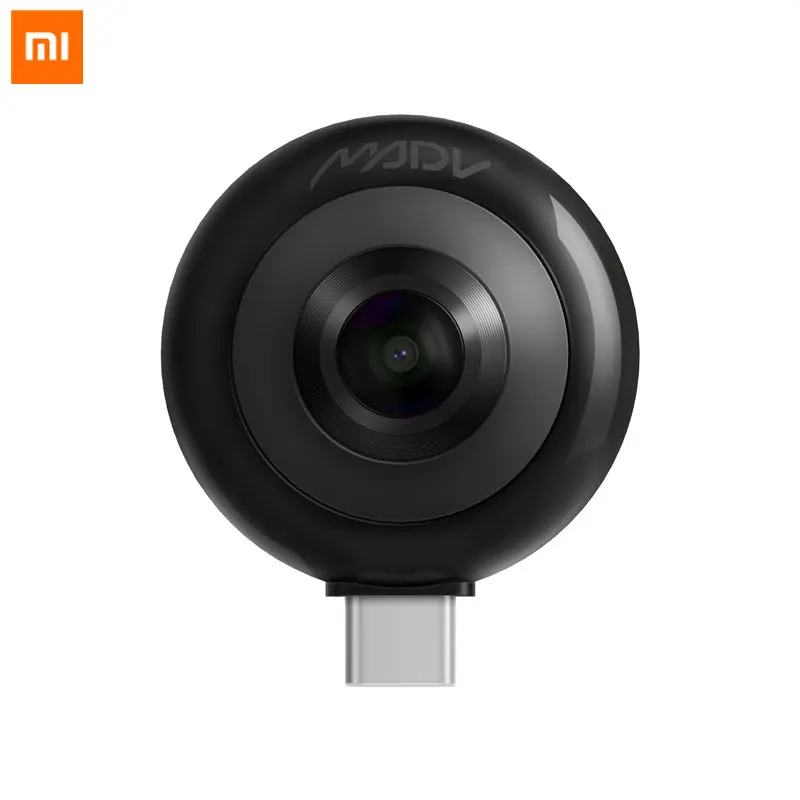 Original Xiaomi MADV Mini Pano-ramic Camera Double 13 Millions Lens APP Live Broadcast 5.5K HD Photos Video with Silicone Case