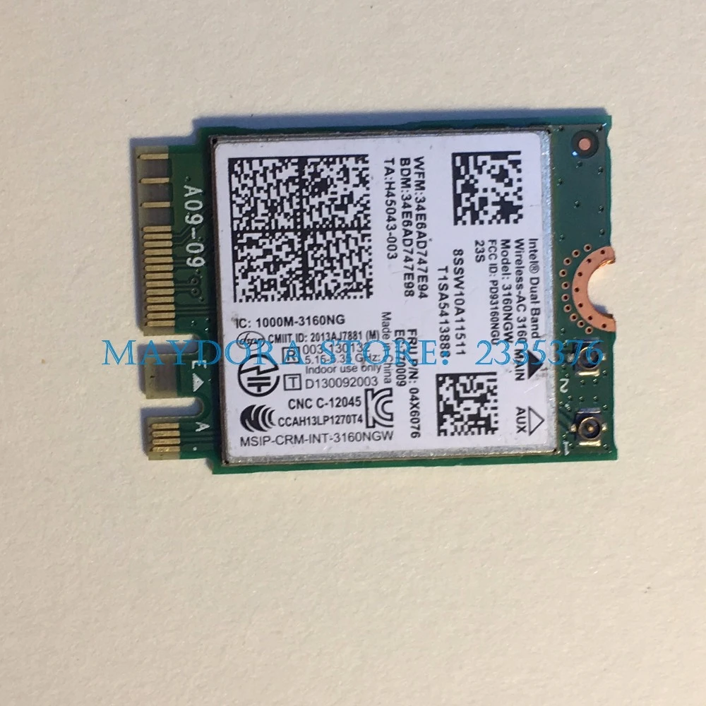 802 11ac 433mbps Intel Dual Band Wireless Ac 3160 04x6034 For Lenovo Thinkpad Y40 Y50 E10 30 E455 E555 2 4ghz 5 8ghz Wifi Wireless Ac 3160 Intel Dual Band Wireless Acdual Band Wireless Ac Aliexpress 802 11ac 433mbps Intel Dual Band Wireless Ac 3160 04x6034 For Lenovo Thinkpad Y40 Y50 E10 30 E455 E555 2 4ghz 5 8ghz Wifi Wireless Ac 3160 Intel Dual Band Wireless Acdual Band Wireless Ac Aliexpress