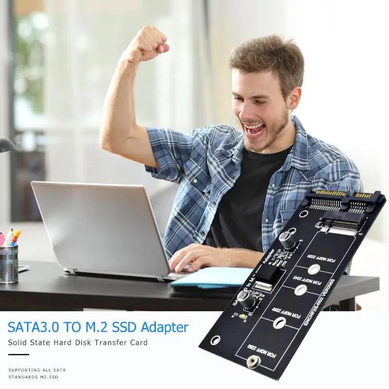 SATA 3,0 к M.2 NGFF SSD адаптер 22 Pin к клавишному B-M NGFF Расширительная карта конвертер без программного обеспечения драйвера для передачи сигнала