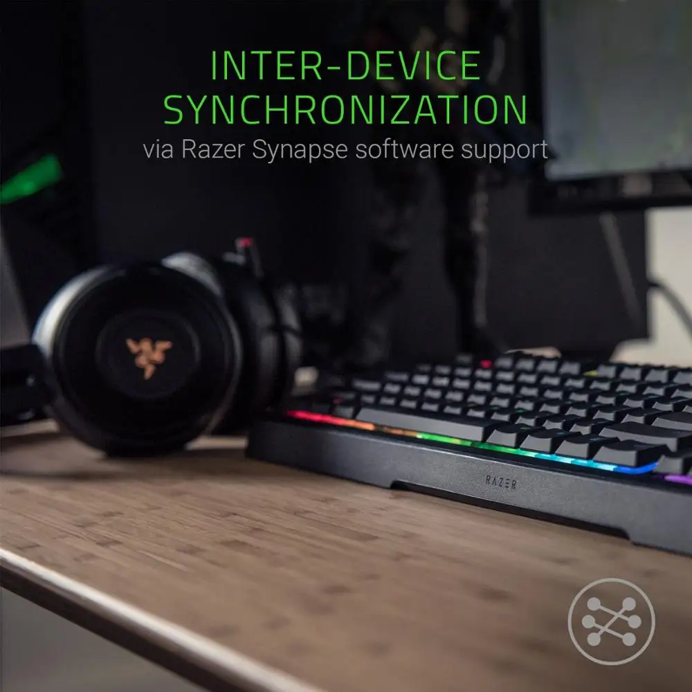 Игровая клавиатура razer Ornata Chroma мембранные переключатели клавиш настраиваемая RGB