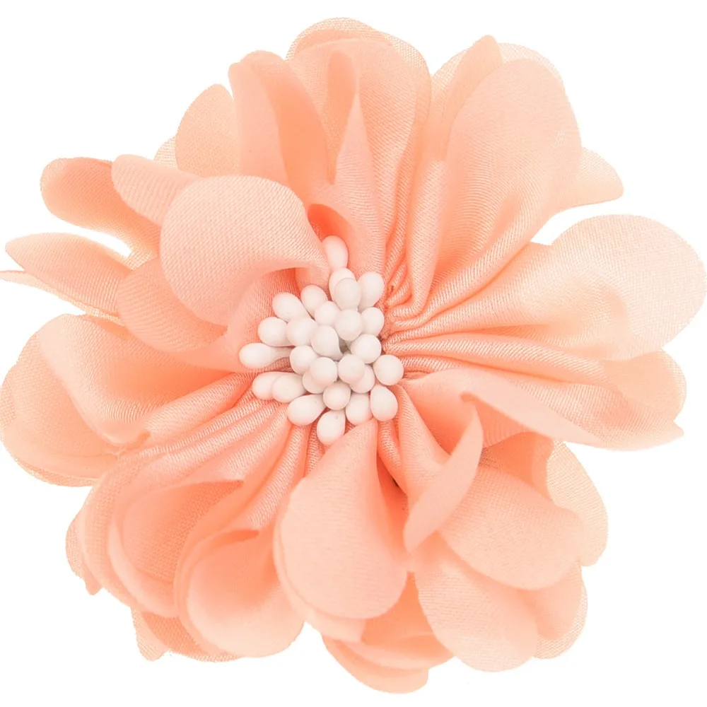 10PCS Chiffon Flowers blossom Hair Accessoreis Wedding decoration flower No Hair Bow Barrette Boutique Head wrap DIY Accessory