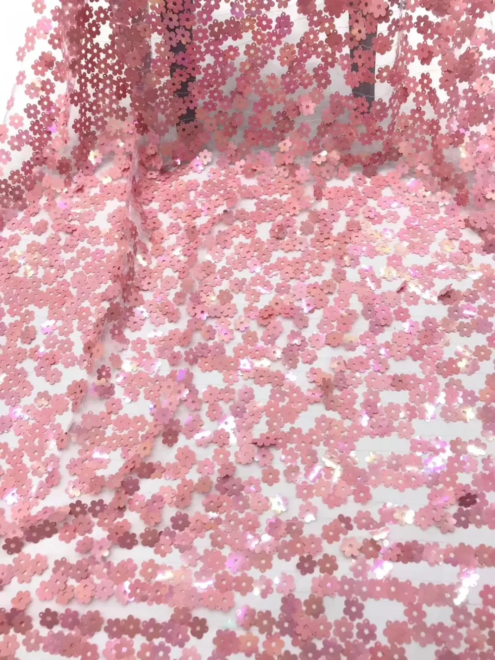 

African sequins Lace Fabric 2019 High Quality Lace French Net Embroidery Tulle Lace Fabrics For Nigerian Party Dress STMA301