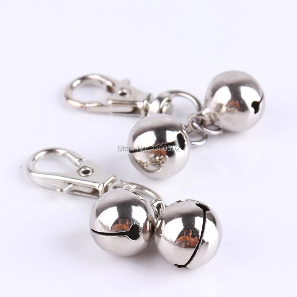 

20pcs/lot 13mm Jingle bell with Swivel Snap Hook Ornament Key ring DIY handmade Jewelry Making Accessories