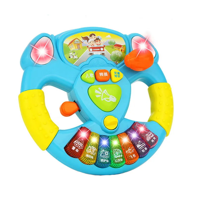 

Children Car Steering Wheel Model Toys Chinese Story Preschool Learning Education Baby Luminous Toys Music Lights Intelligence