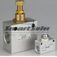 5 шт. 1/" резьба KLA-06 контроль скорости потока регулирующий клапан, пневматический челночный клапан, 1/8 дюймов односторонний Дроссельный клапан