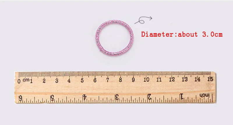 10PCSLot Girls Cute Scrunchies Elastic Hair Bands Ponytail Holder Hair Ropes Rubber Bands Hair Accessories Fashion Headwear (7)