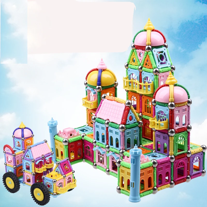 

New 208pcs Mini Magnetic Designer Construction Set Model & Building Toys Plastic Magnetic Blocks Educational Toys For Kids Gift