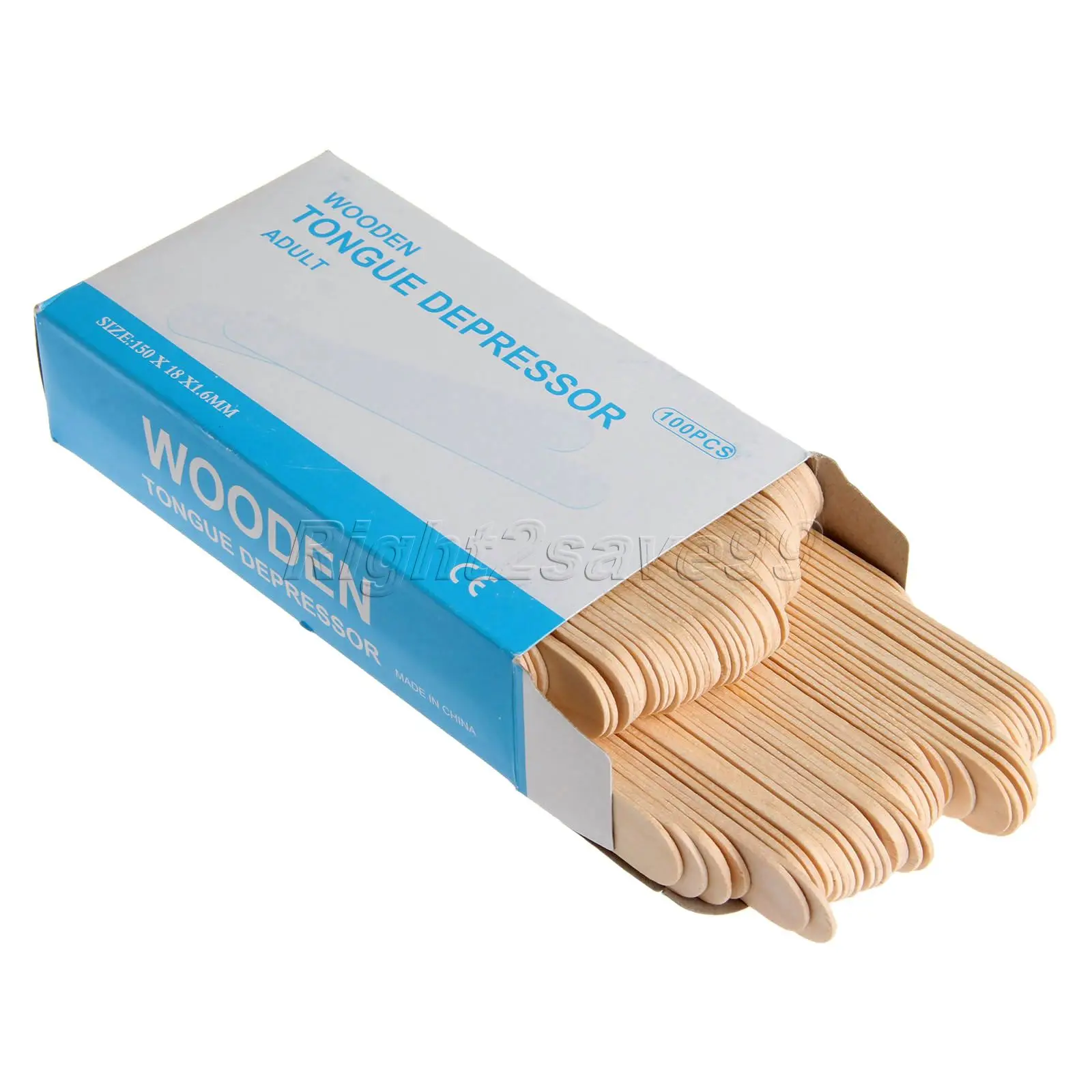100Pcs Wood Tongue Depressor 5.9 Inch Medical Wooden Waxing Spatula