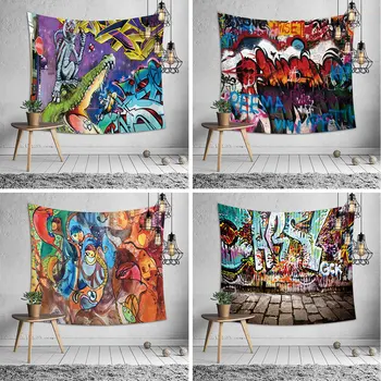 

Graffiti Painting Tapestry Decorative Painting Beach Towel Digital Printing Art Print Wall Hanging for Bedroom Livingroom Dorm