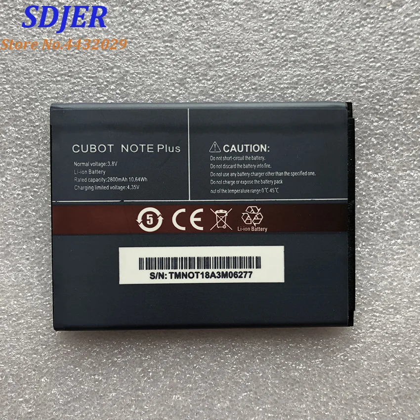 CUBOT NOTE Plus батарея 2800 мАч 100% новая запасная для сотового телефона в