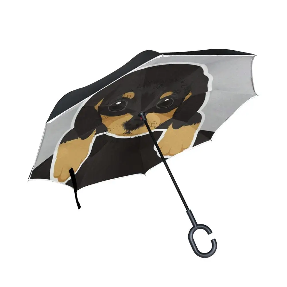 

Susino Double Layer Inverted Umbrella with C-Shaped Handle Anti-UV Waterproof Windproof Straight Umbrella For Car Rain Outdoor