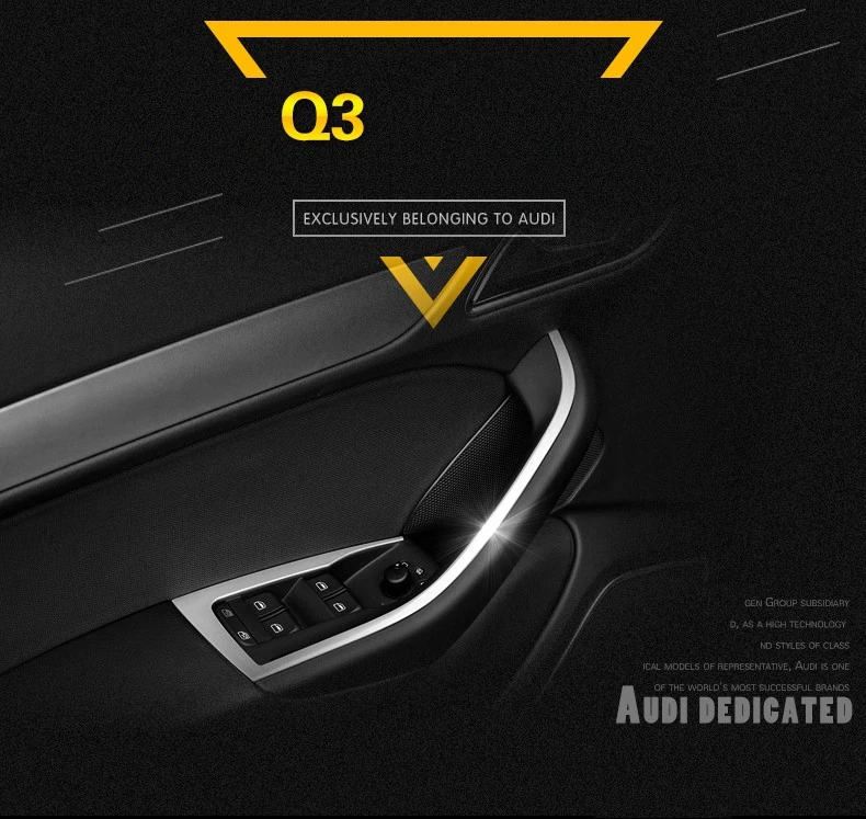 Для Audi Q3 2013-2017 Sinistra ручным приводом Acciaio интерьеры porte e finestre выключатель coperchio
