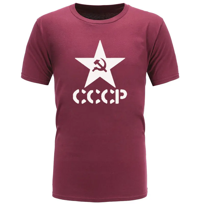 Летние CCCP футболки для мужчин СССР КГБ человек футболка с коротким рукавом Россия футболки хлопок o-образным вырезом Топы