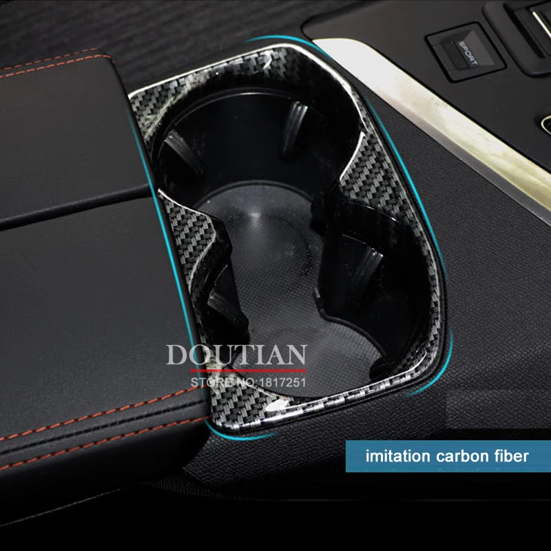 

For Peugeot 3008 GT 2017 Chrome Cup Holder Trim Cover Frame Center Console Molding Sticker Car Interior Decoration