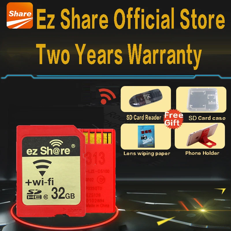 100 Original Real Capacity WIFI Share Memory SD Card 8GB 16GB 32GB Class 10 SDHC cartao