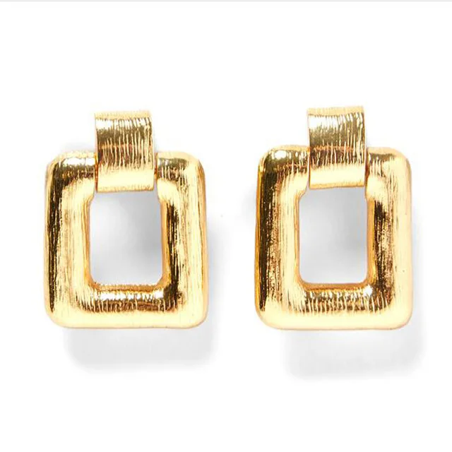 Dvacaman ZA Design Round Crystal Drop Earrings Women Gold Color Maxi Statement Earrings Wedding Party Jewelry Christmas Bijoux - Окраска металла: 9