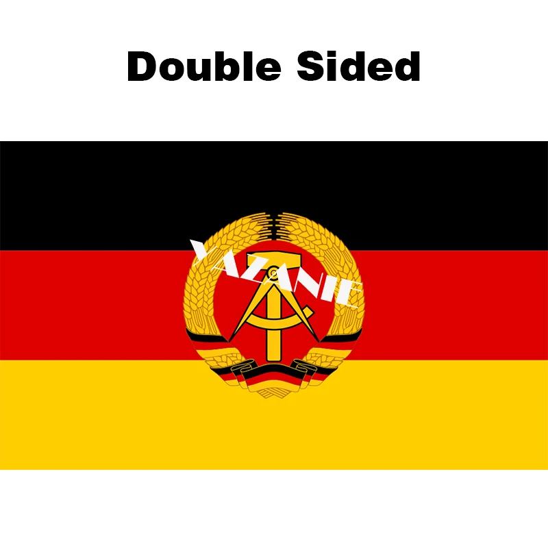YAZANIE всех размеров Двусторонняя немецкая Deutschland Democratic Республика GDR флаг Восточный немецкий y баннер Орел с герба Германии эмблема Hawk флаг - Цвет: Double Sided