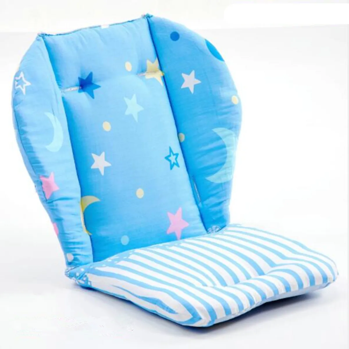 Детский чехол для подушки для стульев, детские коврики-подстилки, Подушка для кормления, подушка для коляски, подушка для сиденья из чистого хлопка - Цвет: Blue Sky