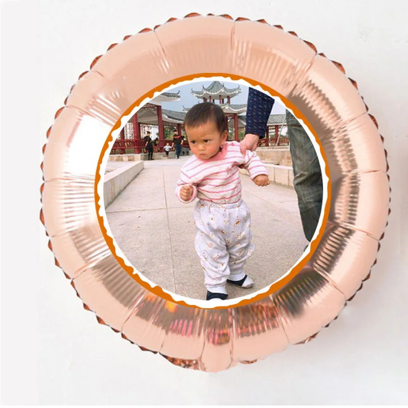 Красочные фото на заказ Печать 1" фольги воздушный шар специальный день рождения/Свадебное Украшение DIY заменить центр области 1 сторона