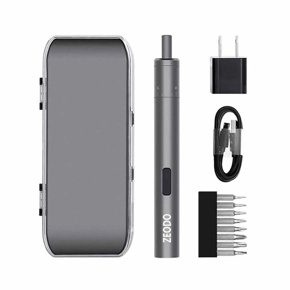 Portátil mini usb chave de fenda elétrica conjunto de carregamento torque ajustável sem fio broca parafuso driver para o telefone ferramentas reparo do portátil