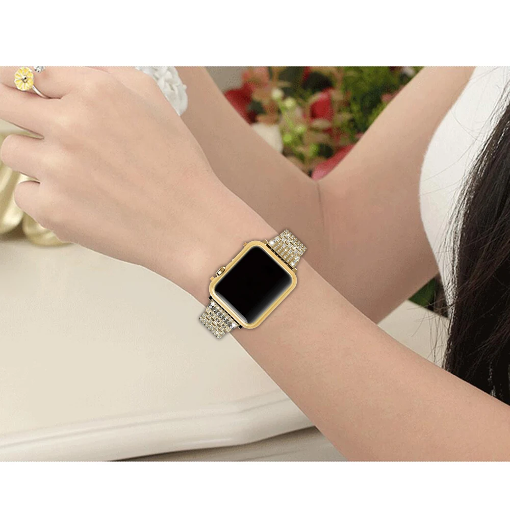 Top Quality 44mm Bezel Handwork Steel Metal Rose Gold Case Bezel Compatible Apple Watch Series 4 40mm for Apple Watch Case Top Quality 44mm Bezel Handwork Steel Metal Rose Gold Case Bezel Compatible Apple Watch Series 4 40mm for Apple Watch Case