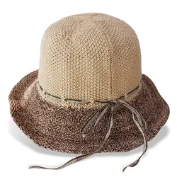 Дропшиппинг весной и летом солнце шляпа для женщин legant Ретро смешанный цвет Складная дышащая пляжная Женская bucket hat