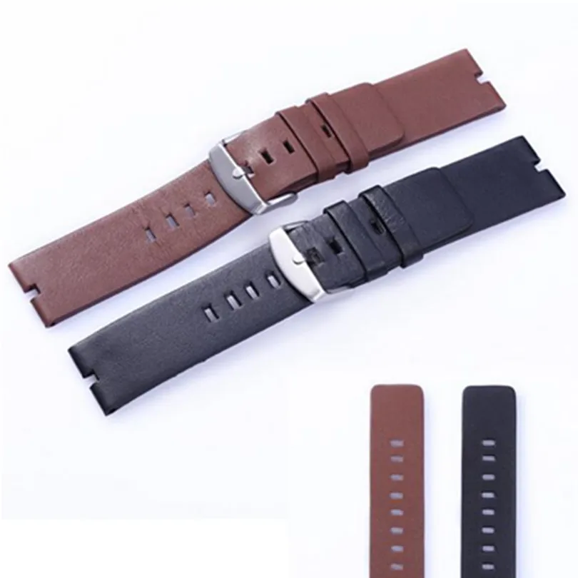 

New 22mm genuine leather Watch Band StrapFor Motorola Moto 360 Smart Watch + Tools Black / Brown Watchband