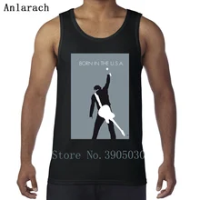 Брюс Спрингстин Минимальная музыка постер Жилеты мужские лозунг шаблон Пользовательские майка для мужчин одежда Новое поступление весна без рукавов