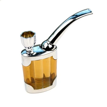 

Popular Bottle Water Pipe Portable Mini Hookah Shisha Tobacco Smoking Pipes Gift of Health Metal Tube Filter Filtration
