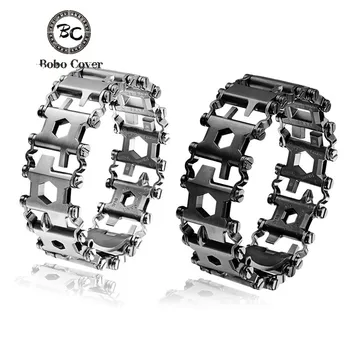 

New High quailty Stainless steel Tool Survival Bracelet Men Wearable 29 In 1 Bracelet Strap Multi-function Outdoor Emergency Kit