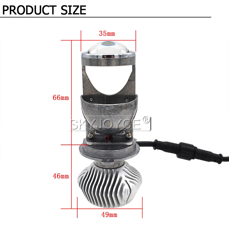 SKYJOYCE 35W 70W Mini H4 LED Projector Lens Bulb Car Styling LHD RHD H4 High Low Beam 12V24V 5500K White Car LED Headlight H4 (14)