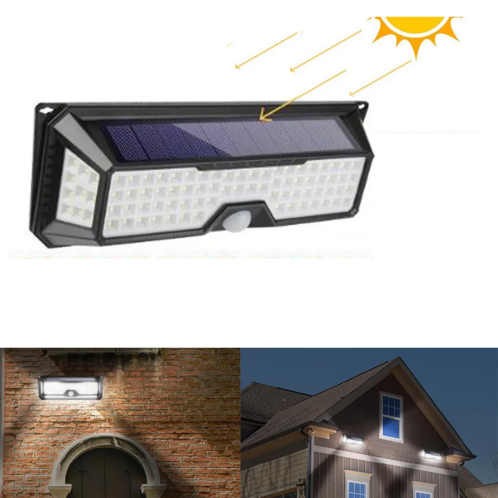 

118LED 1000LM SMD Solar Lamp Waterproof Outdoor Lighting Lights Courtyard PIR Motion Sensor Emergency LED Solar Garden Lamp