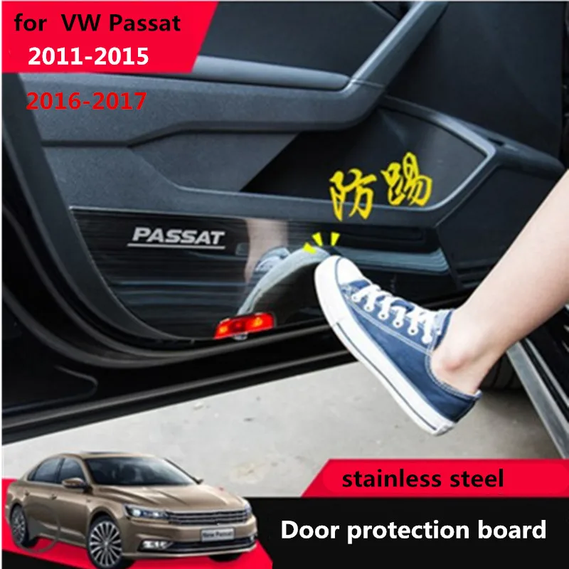 Высокое качество для 2011- VW Passat из нержавеющей стали Декоративная дверь анти-ударная панель декоративная наклейка для автомобиля аксессуары