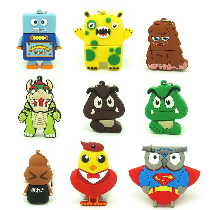 

Cartoon monster series usb flash drive disk pendrive memory stick owl/chicken Pen drive 4GB 8GB 16GB 32GB super computer gift