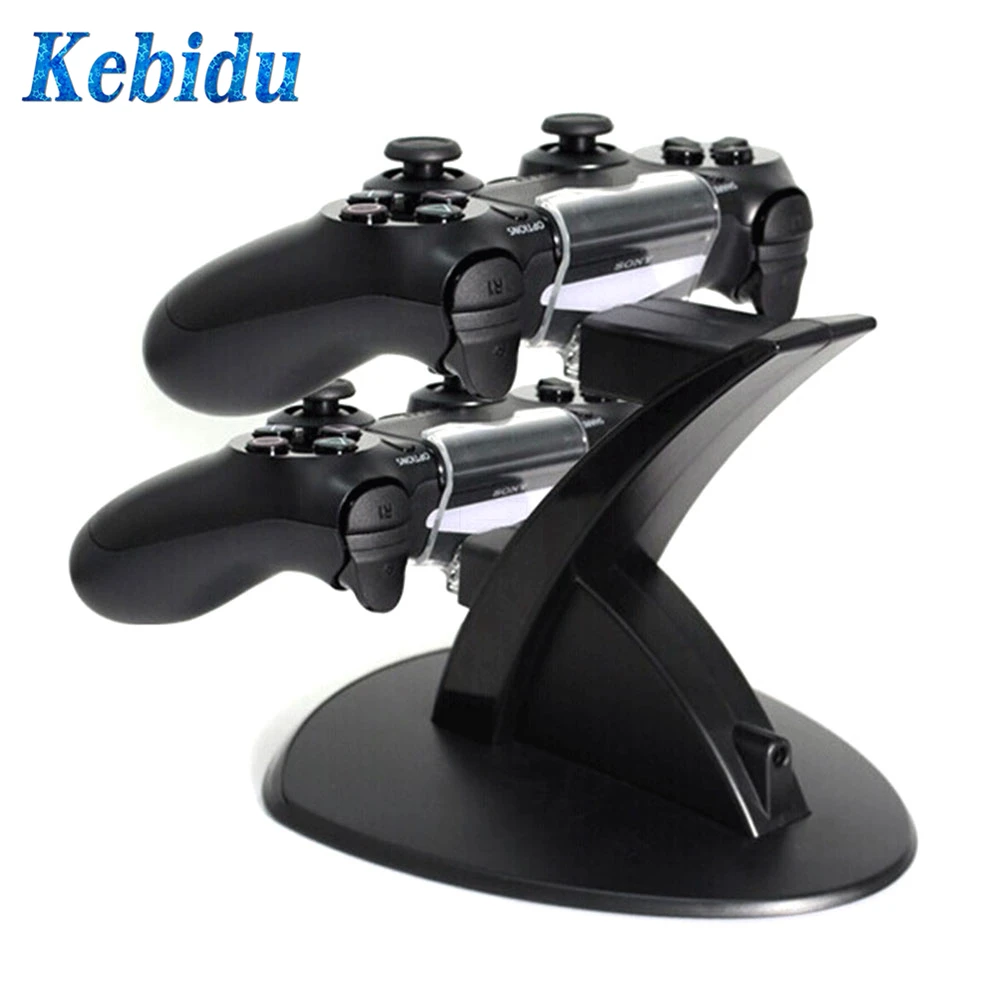 

Kebidu Fast Charging Dock Station For Sony PlayStation 4 PS4 Dual USB Handle 5V Stand Charger Gaming Wireless Controller Console