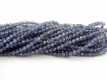 Grade AAA Brilliant Cut Shining Natural AA Iolite Gems Stones 2mm Faceted Round Beads 15″ Jewelry Making 2 Strands/Pack