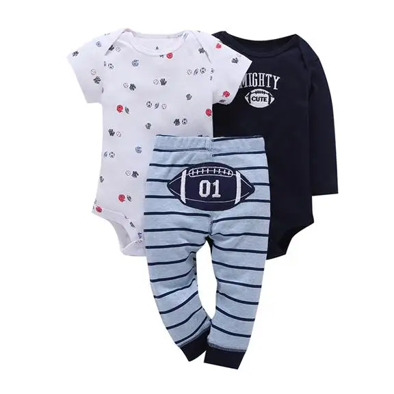 Комплекты одежды для маленьких мальчиков Комплекты из 3 предметов roupas de bebes Одежда для маленьких девочек пижама cueca infantil Пижама для новорожденных - Цвет: color at picture