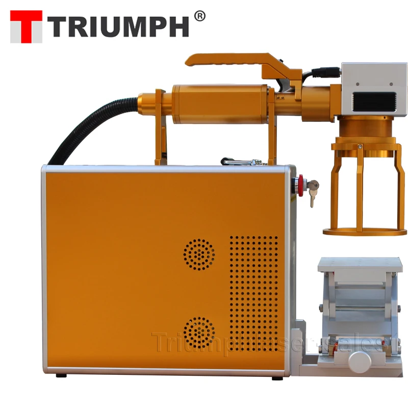 

handheld metal cable tag laser marking machine marking big heavy metal