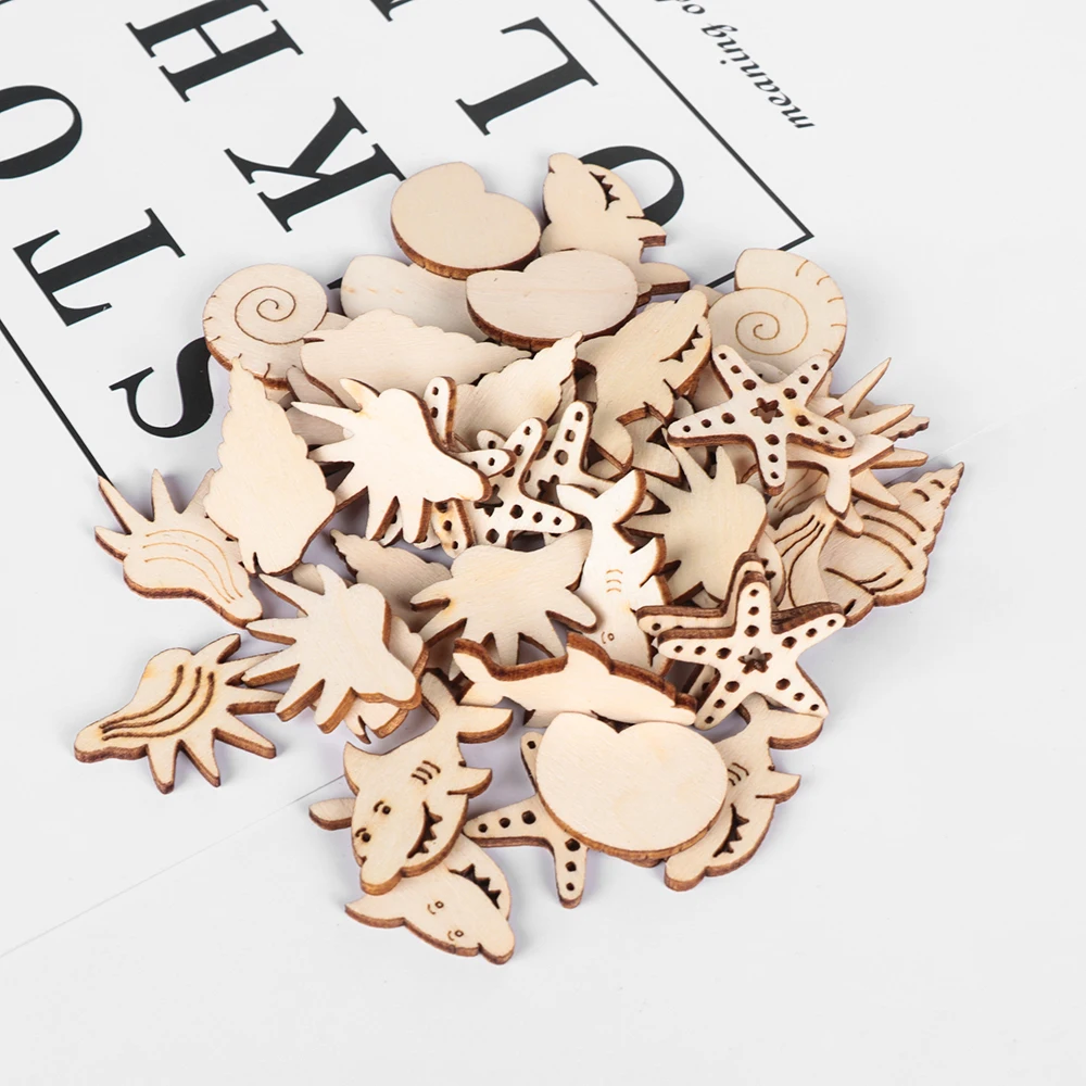 Decor DIY Crafts Ornament Embellishment Natural Wood Wooden Piece Scrapbooking