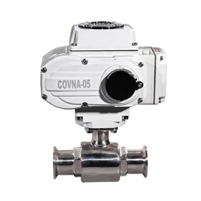 1,2 дюймов санитарный Tri Clamp моторизованный 2 способа шаровой клапан модулирующий 4-20mA нержавеющая сталь 304 пищевой Сейф