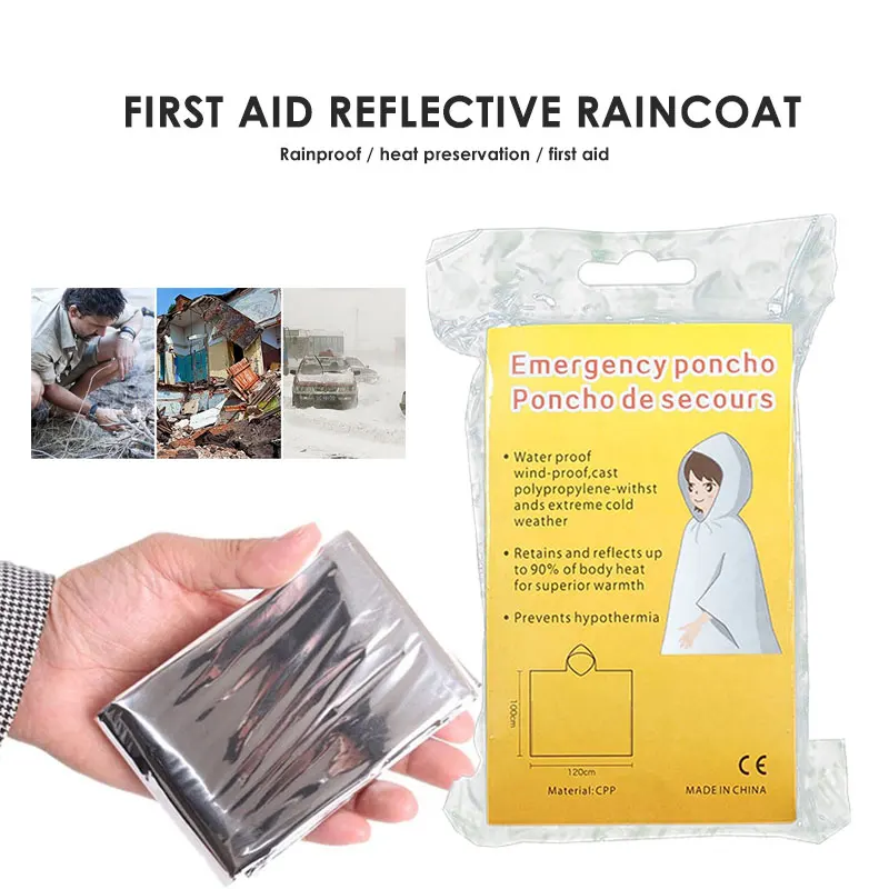 

Safety Rescue Blanket Emergency Blankets Insulation Curtain Windproof Portable Waterproof PET Emergency Gear Camp Tool