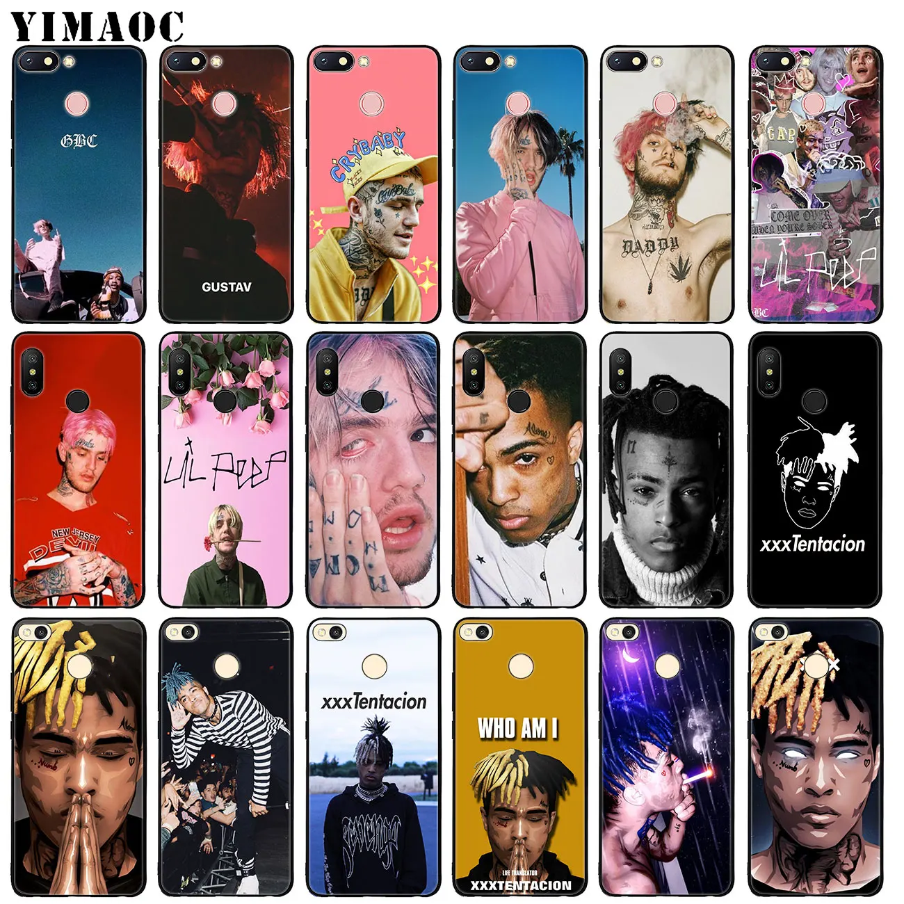 Мягкий силиконовый чехол YIMAOC Lil Peep Bo XxxTentacion для Xiaomi Redmi K30 K20 Note 8 8T 7 5 6 Pro Mi Black |