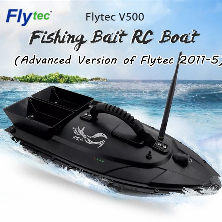 Flytec V500 釣り餌 Rc ボート 500 メートルリモート魚ファインダーダブルモーター 2 24 時間 Rc ボート 屋外おもちゃトランスミッタ ラジコン ボート Aliexpress