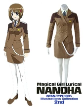 Envío Libre Magical Girl Lyrical Nanoha Mobile Seis Uniforme de Cosplay del Anime