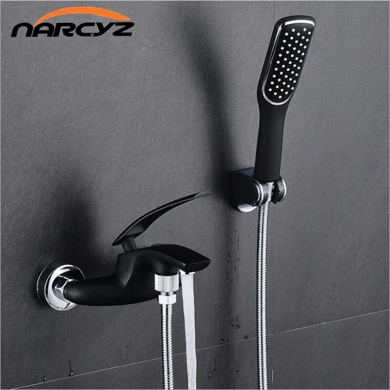 Free Shipping Full copper body paint shower bath tub faucet mixed water